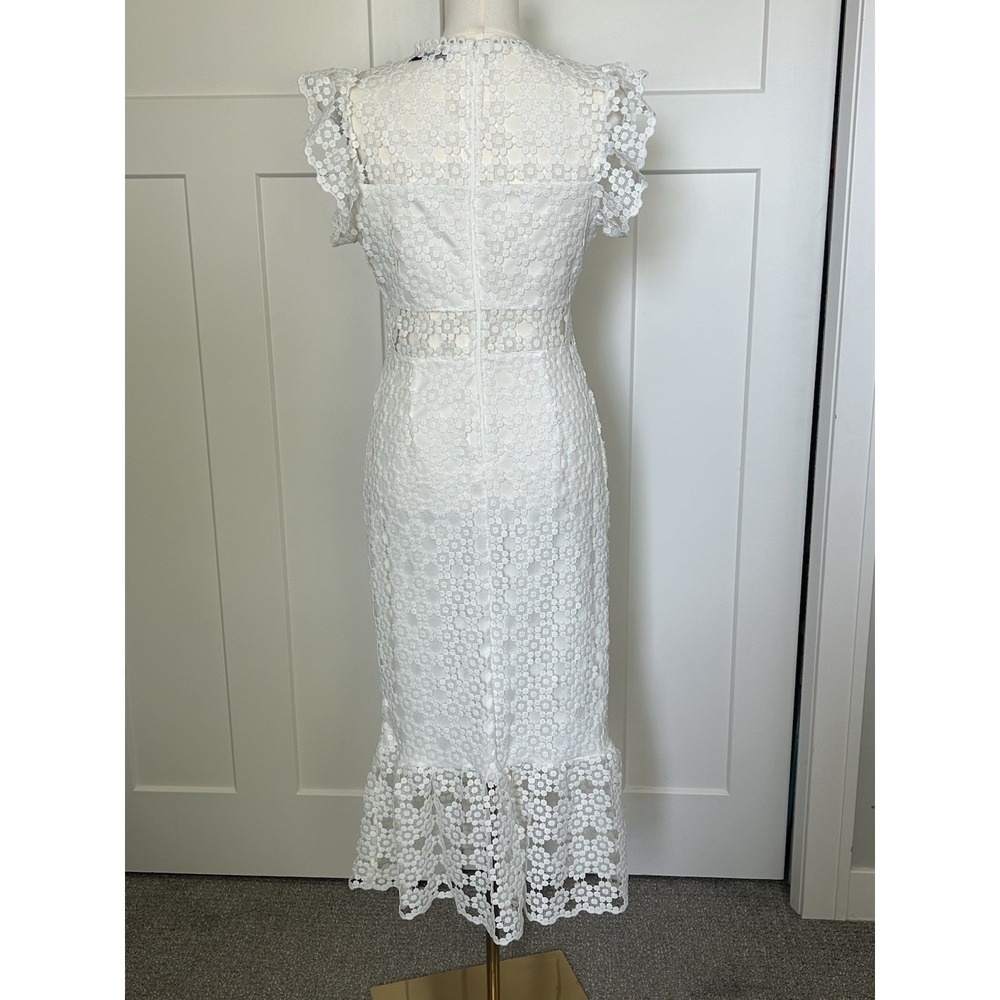 NWT Petal & Pup Lauren White Lace Midi Dress Women's 8- Bridal Shower Graduation - Picture 5 of 15
